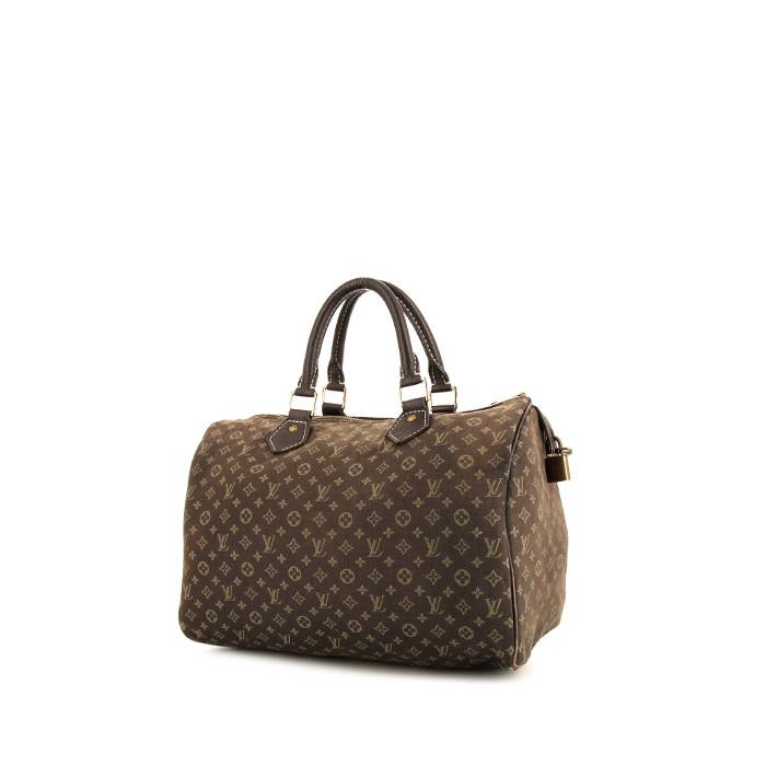 Louis Vuitton Speedy 30 handbag in brown monogram canvas Idylle and brown leather - 00pp