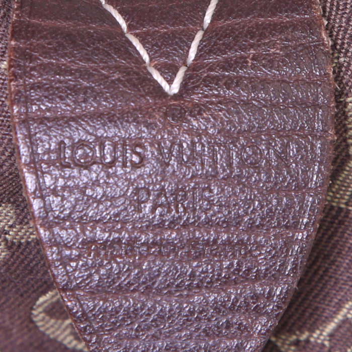 Sac à main Louis Vuitton Speedy 30 en toile monogram Idylle marron et cuir marron - Detail D3