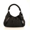 Handbag in black leather - 360 thumbnail