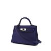 Hermès Kelly 20 cm handbag in blue epsom leather - 00pp thumbnail