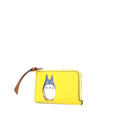 Bolsito de mano Loewe Wallet en cuero amarillo