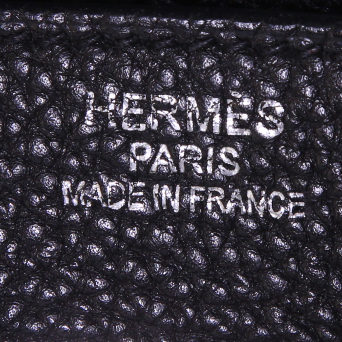 Sac à main Hermes Birkin 40 cm en cuir togo noir - Detail D3