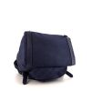 Gucci backpack in blue monogram canvas and blue leather - Detail D4 thumbnail