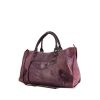 Balenciaga Work weekend bag in purple burnished leather - 00pp thumbnail