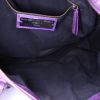 Balenciaga Work weekend bag in purple burnished leather - Detail D2 thumbnail