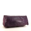Sac de week end Balenciaga Work en cuir vieilli violet - Detail D4 thumbnail