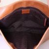 Gucci Jackie handbag in brown leather and bicolor canvas - Detail D2 thumbnail