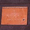 Gucci Jackie handbag in brown leather and bicolor canvas - Detail D3 thumbnail