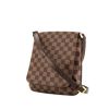 Louis Vuitton Musette shoulder bag in ebene damier canvas and brown leather - 00pp thumbnail
