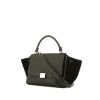 Celine  Trapeze small model  handbag  in black leather  and black suede - 00pp thumbnail