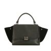 Celine  Trapeze small model  handbag  in black leather  and black suede - 360 thumbnail