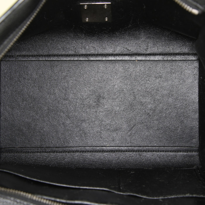 Borsa Celine  Trapeze modello piccolo  in pelle nera e camoscio nero - Detail D3