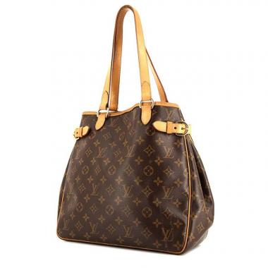 Bolso Cabás Louis Vuitton Batignolles en lona Monogram marrón y cuero natural