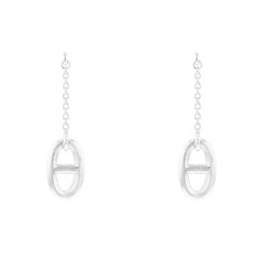 Paire de pendants d'oreilles Hermes Farandole en argent