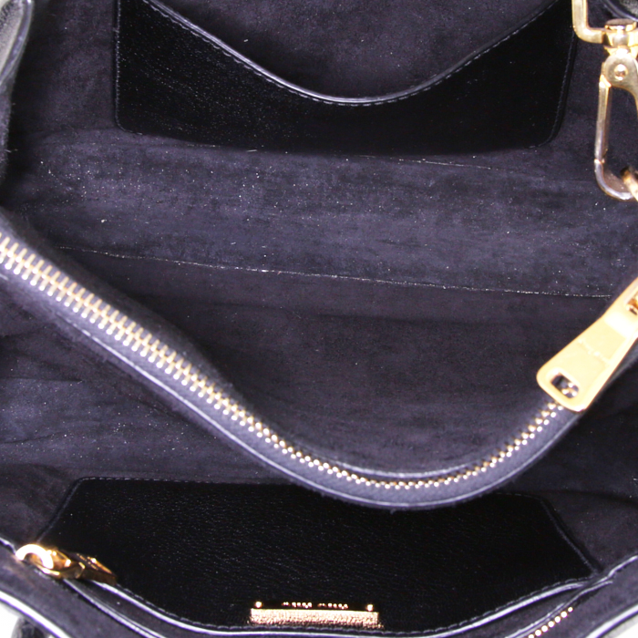 Bolso bandolera Miu Miu en cuero negro - Detail D3