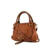 Chloé Marcie shoulder bag in brown grained leather - 00pp thumbnail