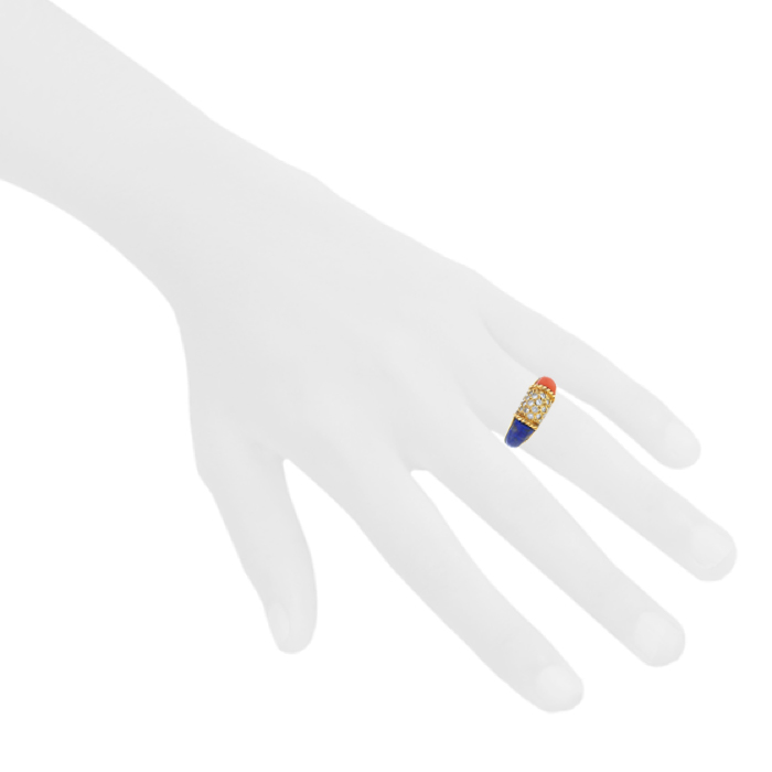 Anello Van Cleef
Arpels Philippine in oro giallo, lapislazzuli e diamanti - Detail D1