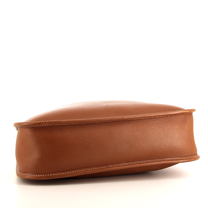 Borsa a tracolla Hermes Vespa in pelle Courchevel gold - Detail D4