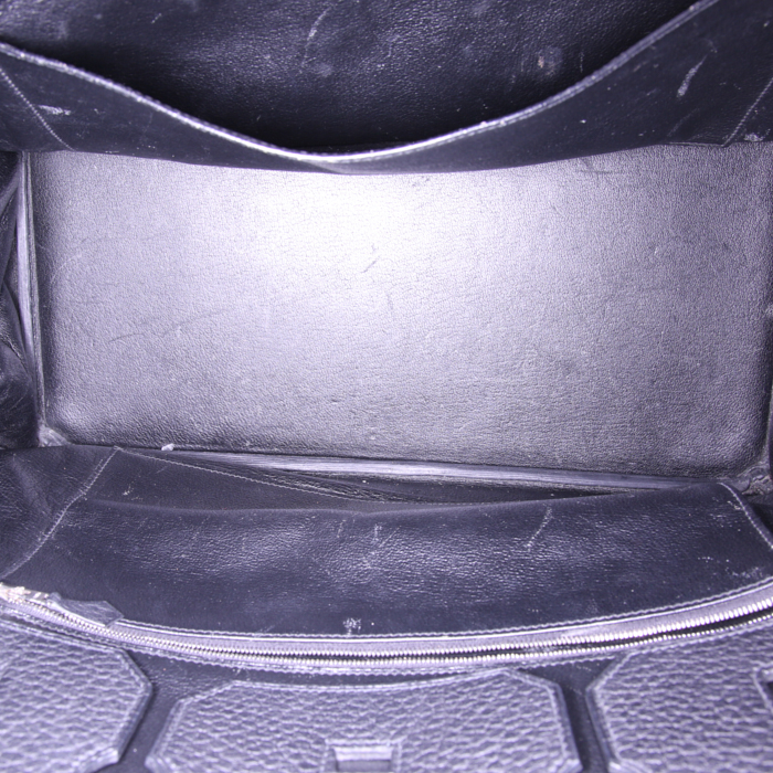 Hermes Birkin 40 cm handbag in black togo leather - Detail D2