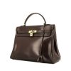 Hermes Kelly 32 cm handbag in brown box leather - 00pp thumbnail