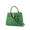 Hermes Kelly 25 cm handbag in green Bamboo epsom leather - 00pp thumbnail