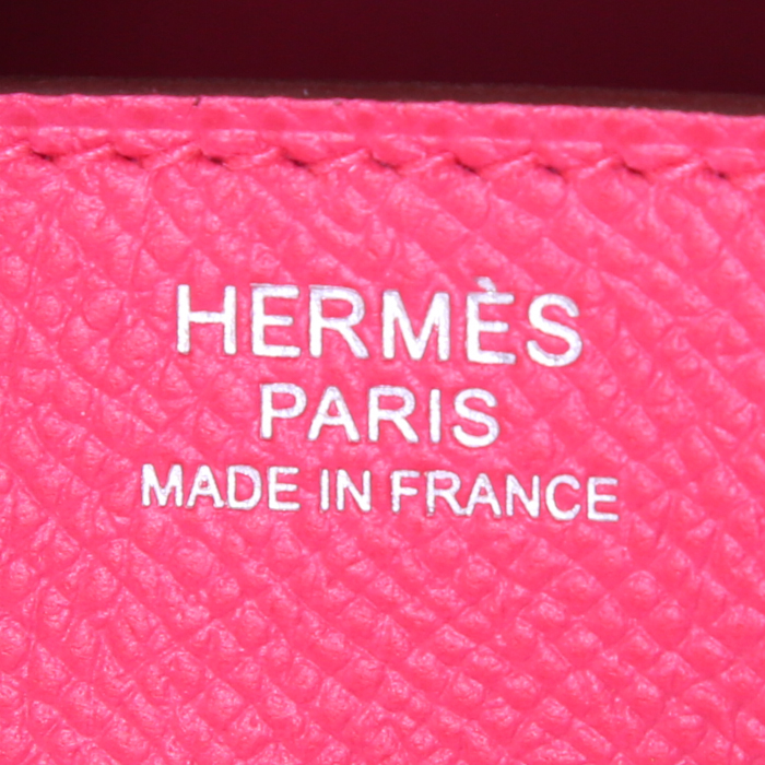 Bolso de mano Hermes Birkin 30 cm en cuero epsom rosa - Detail D3