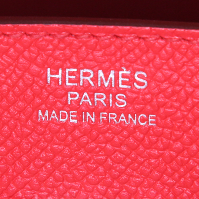 Borsa Hermes Birkin 30 cm in pelle Epsom rossa - Detail D3