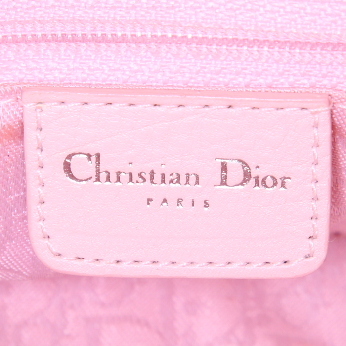 Dior Vintage handbag in varnished pink leather cannage - Detail D3