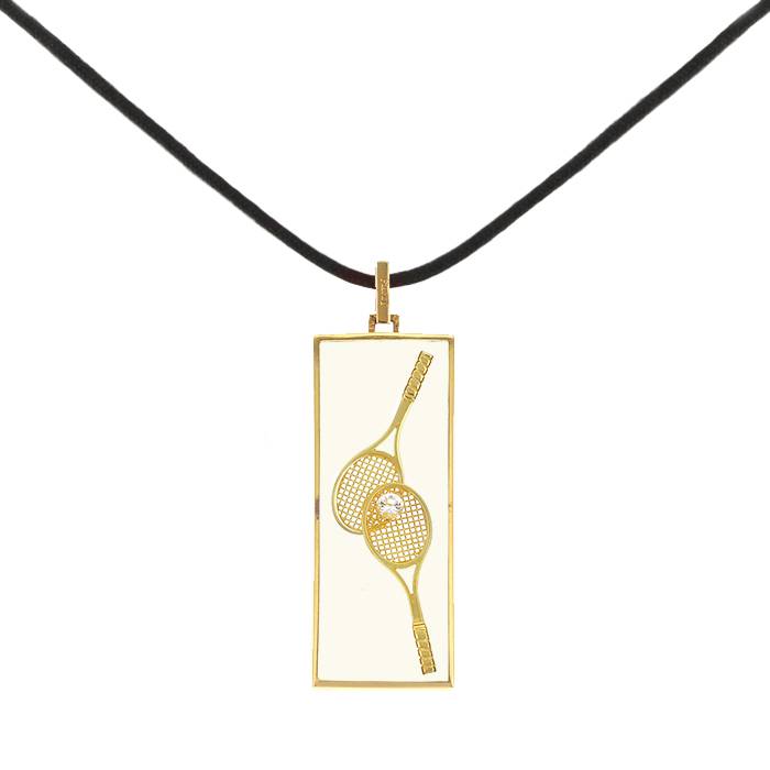 Piaget 1970's pendant in yellow gold,  diamond and resin - 00pp