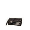 Pochette Dior Gaucho en cuir verni noir - 00pp thumbnail