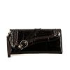 Pochette Dior Gaucho en cuir verni noir - 360 thumbnail