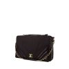 Chanel  Vintage shoulder bag  in black canvas  and black leather - 00pp thumbnail
