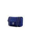 Borsa Chanel  Timeless Classic in tessuto scamosciato blu e nero - 00pp thumbnail
