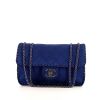 Chanel  Timeless Classic handbag  in blue and black suede - 360 thumbnail