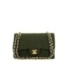 Chanel  Timeless handbag  in khaki felt lined whool - 360 thumbnail