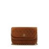 Bolso de mano Chanel Vintage en cuero acolchado marrón - 360 thumbnail