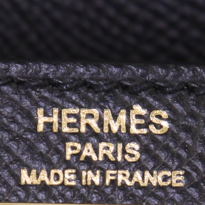 Hermes Kelly 28 cm handbag in black epsom leather - Detail D4