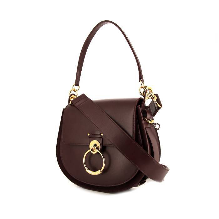 Chloé Tess leather shoulder bag, Brown