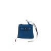 Bolso Hermès Kelly Twilly bag charm en cuero swift Bleu Izmir y seda - 360 thumbnail