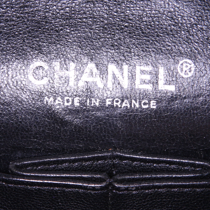 Borsa Chanel Timeless Classic in pelle martellata e trapuntata nera - Detail D4