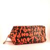 Louis Vuitton Neverfull large model shopping bag in brown and orange monogram canvas - Detail D4 thumbnail