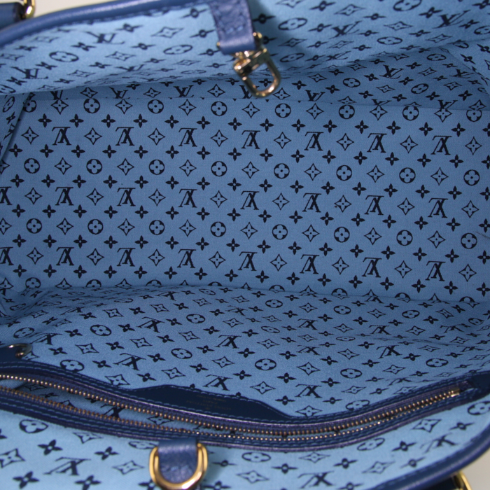 Louis Vuitton Escale shopping bag in beige and blue canvas - Detail D2