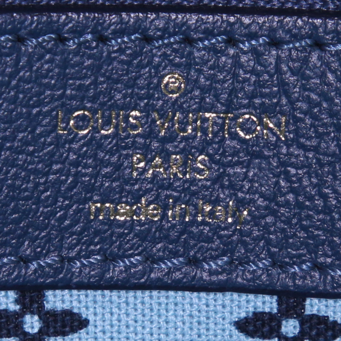Sac cabas Louis Vuitton Escale en toile beige et bleue - Detail D3