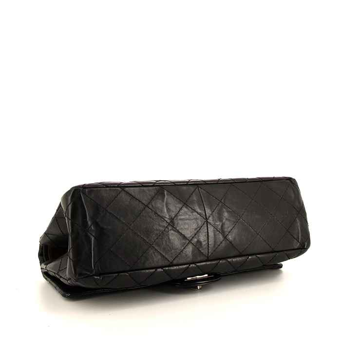 Bolso de mano Chanel  Chanel 2.55 en cuero acolchado negro - Detail D5