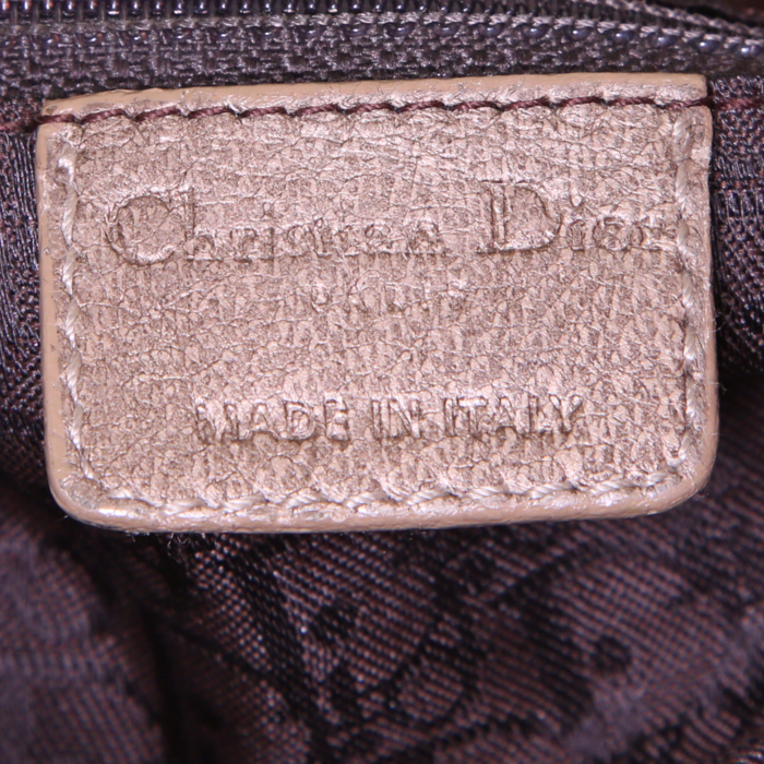 Dior Vintage handbag in brown leather cannage - Detail D3