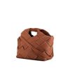 Loewe Woven shopping bag in brown braided leather - 00pp thumbnail