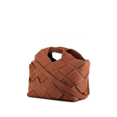 Bolso Cabás Loewe Woven en cuero trenzado marrón