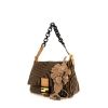 Fendi Big Mama handbag in beige and brown canvas and brown leather - 00pp thumbnail