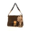 Fendi Big Mama handbag in beige and brown canvas and brown leather - 360 thumbnail