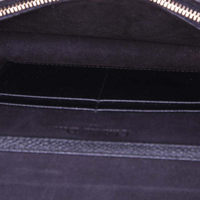 Bolsito de mano Dior Montaigne en cuero negro - Detail D3